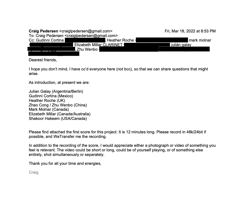 Email to participants